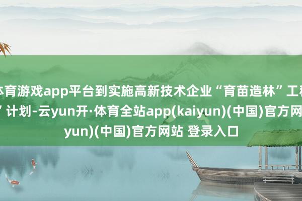 体育游戏app平台到实施高新技术企业“育苗造林”工程和“小升高”计划-云yun开·体育全站app(kaiyun)(中国)官方网站 登录入口